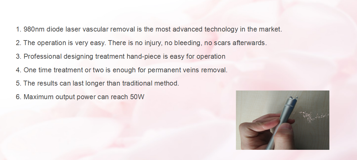 980nm Diode Laser Vascular Remove /factory Price High Frequency Spider Vein Removal Machine